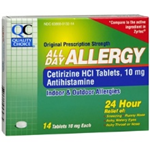 Quality Choice All Day Allergy 14 Tablets of 10 mg each