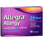 Allegra 24 Hr Allergy 15 Tablets 