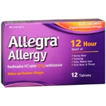 Allegra 12 Hr Allergy 12 Tablets 