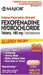Major Fexofenadine Hydrochloride Allergy 15 Tablets 