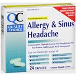 Quality Choice Allergy Relief Plus Sinus Headache 24 Caplets 