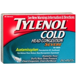 Tylenol Cold Head Congestion Severe 24 Caplets 