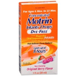 Motrin Concentrated Infants' Drops for Ages 6-23 Dye- Free Months Berry Flavor 1 fl oz 