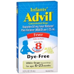 Infants' Advil Concentrated Drops Dye-Free White Grape Flavor 0.5 fl oz 