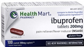 Health Mart Pharmacy Ibuprofen Gluten Free 100 Coated Tablets 
