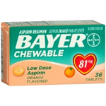 Bayer Chewable 81mg 36 Tablets 