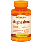 Sundown Naturals Magnesium 500 mg 100 Caplets 