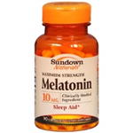 Sundown Naturals Maximum Strength Melatonin 10 mg 90 Capsules 