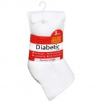 Americal Quarter Length Diabetic Socks Large White