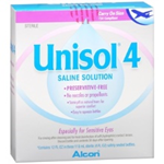 Alcon Unisol 4 Saline Solution 3 pack of 4 fl oz bottles 