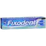 Fixodent Soothing Mint Denture Adhesive Cream 2.2 oz 