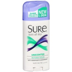 Sure Unscented Invisible Solid Deodorant 2.6 oz 