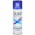 Sure Regular Scent Aerosol Anti-perspirant 6 oz 